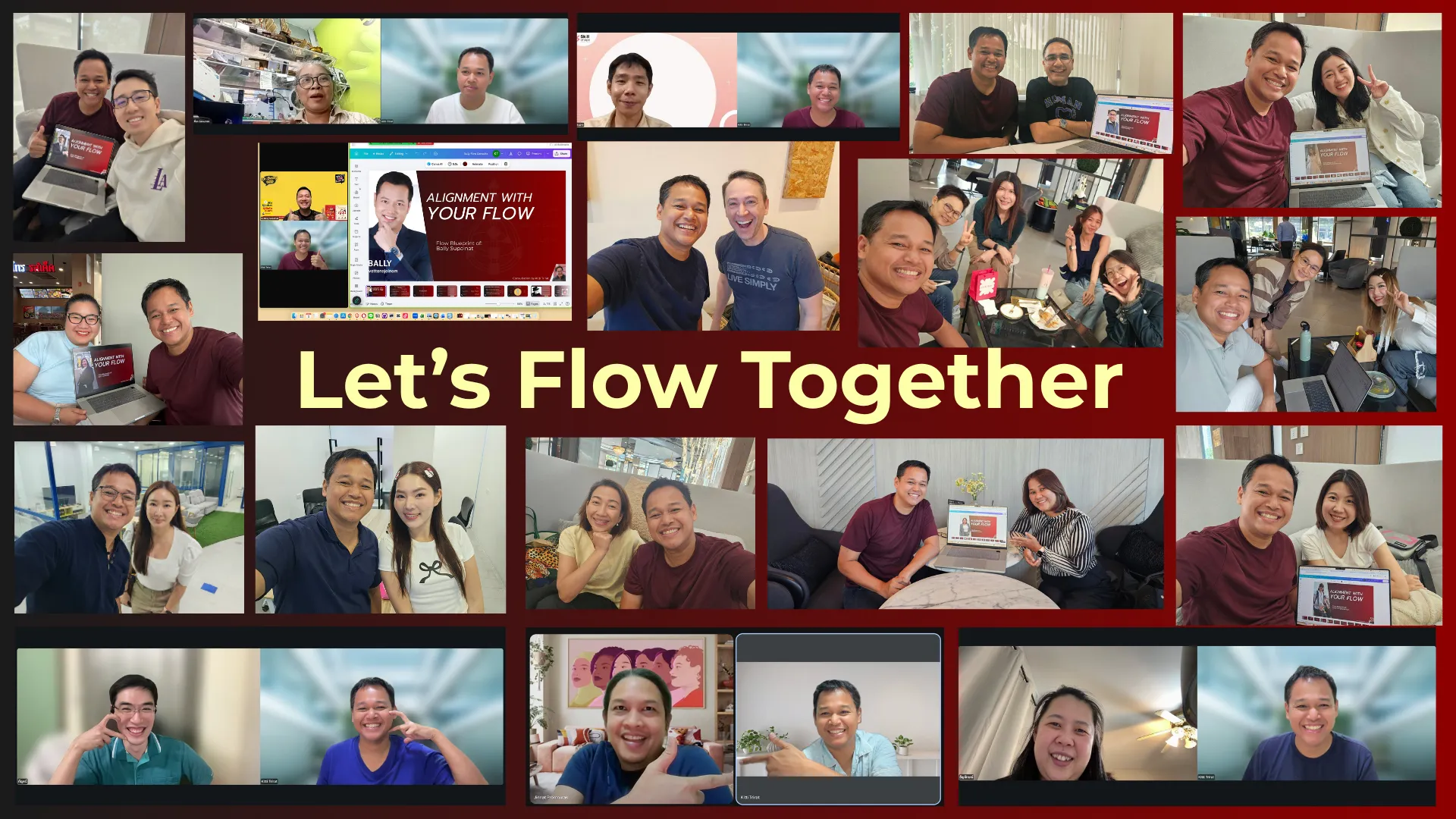 ภาพบรรยากาศผู้เข้าร่วมกระบวนการ Unlock Your Flow Potential Workshop และ Flow Session